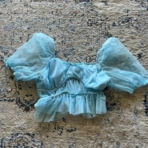 NWOT sheet blue top